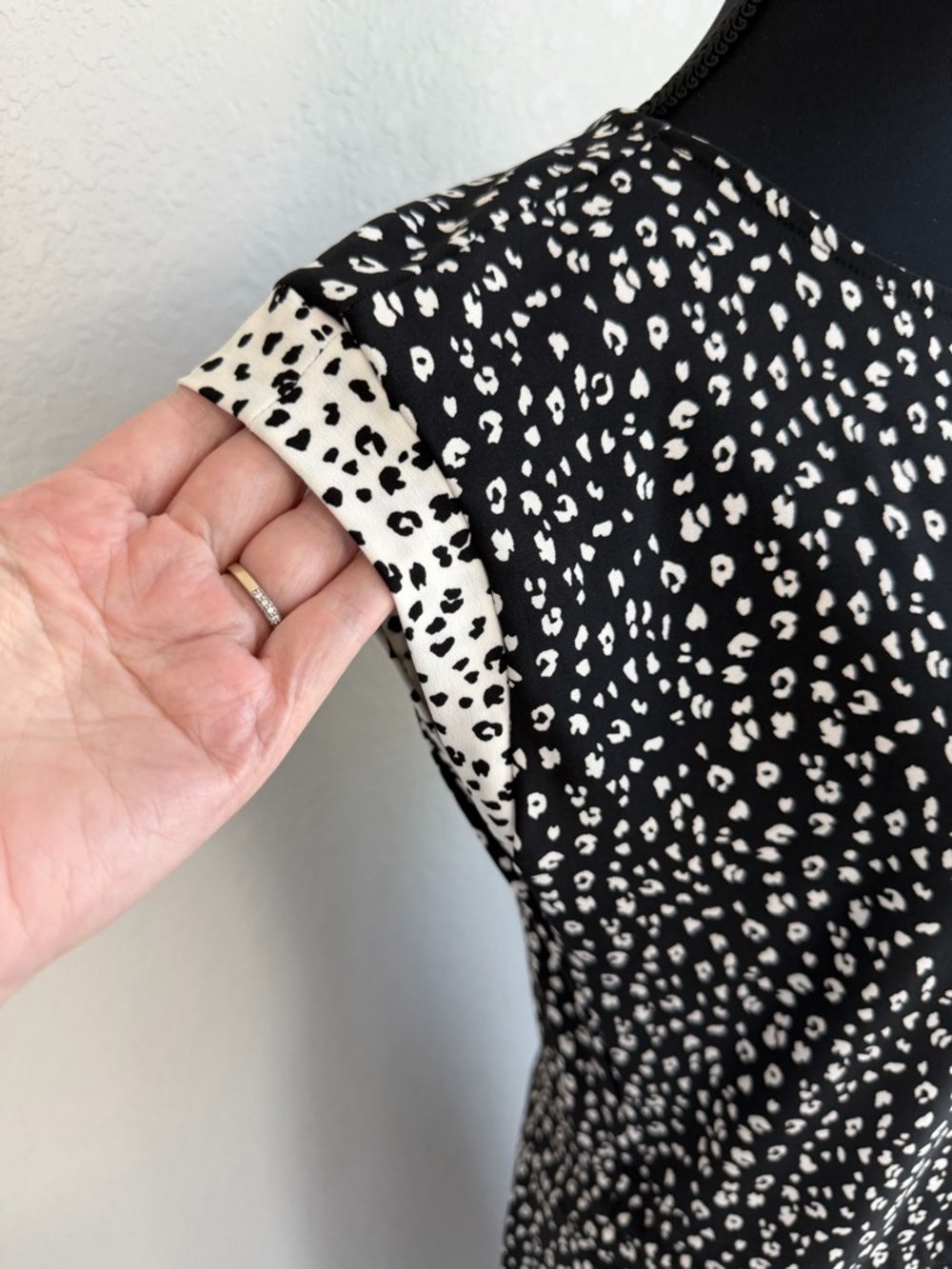 EUC WHBM Darling Black and White Animal Print‎ Dress, Small - Picture 4 of 16